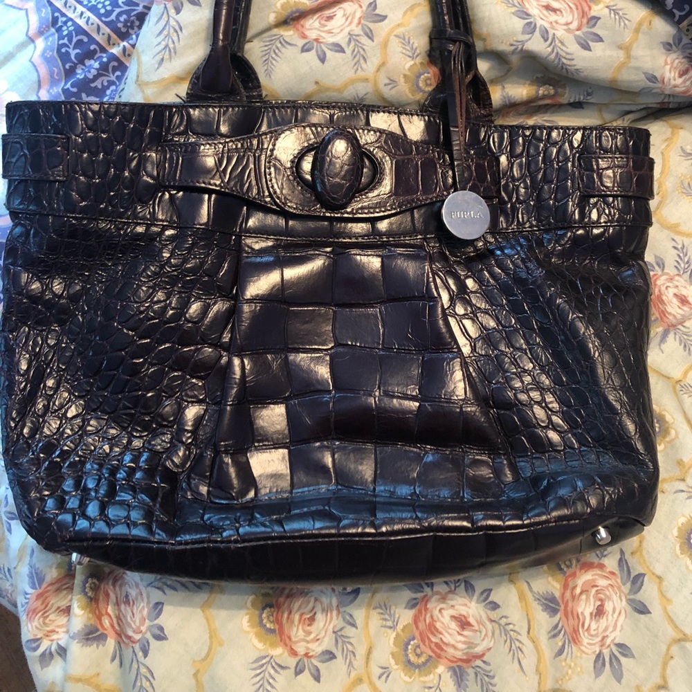 Furla snake print bag